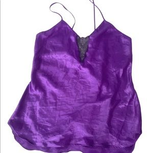 🦄Vintage🦄 Michaels Size Large Purple Silky Chemise Slip Lingerie